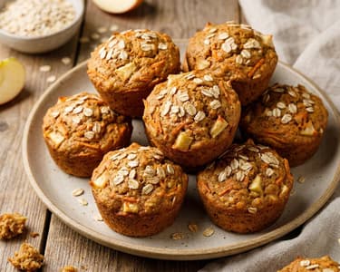Juicy Carrot-Apple Muffins without Sugar