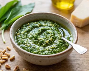 Wild Garlic Pesto with Pine Nuts & Parmesan