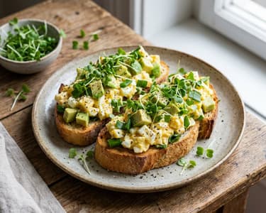 Egg Salad with Avocado and Wild Garlic | Spring Snack
