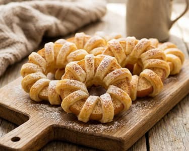 Crispy Apple Rings in Puff Pastry | Quick Dessert