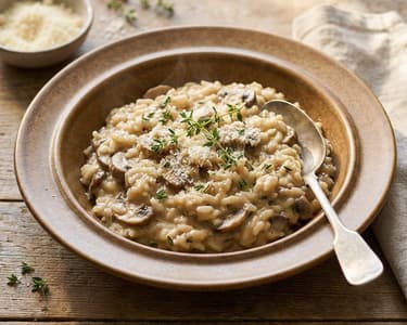 Creamy Mushroom Risotto with Parmesan