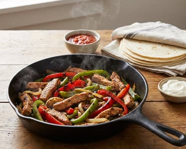 Pork Fajitas with Bell Pepper Mix