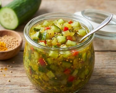 Homemade Cucumber Relish | Sweet-sour & Crunchy