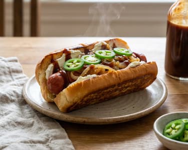 Seattle Hot Dog with Cream Cheese & Onions