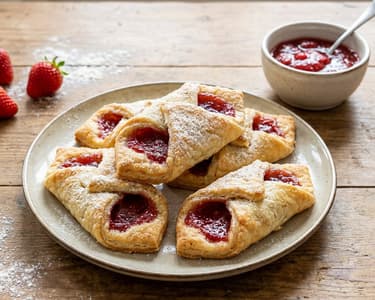 Strawberry Topfen Pockets | Fluffy & Fruity