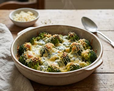 Gratinated Broccoli with Cheese
