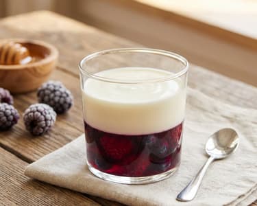 Yogurt Panna Cotta with Forest Berries