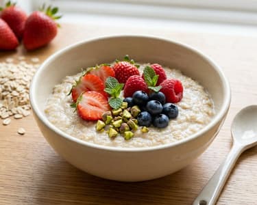 Protein-Haferbrei mit frischen Beeren