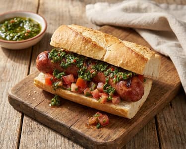 Choripán with Chimichurri | Argentinian Street Food