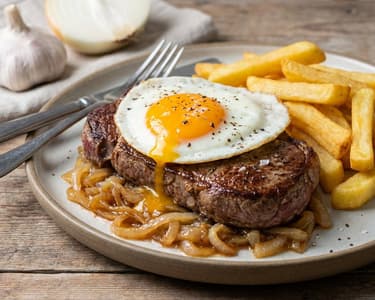 Lomo a lo Pobre | Hearty Steak with Egg & Onions