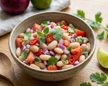 Mexican White Bean Salad (Ensalada de pallares) | Protein-Rich & Fresh