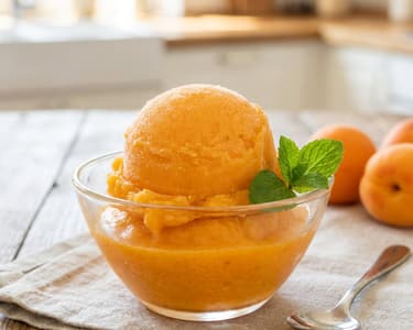 Quick Apricot Sorbet with Vanilla
