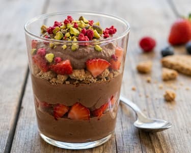Schoko-Hummus im Glaserl | Gesundes Dessert