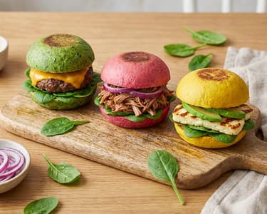 Bunte Mini-Burger