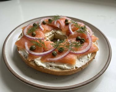 New York Bagel with Smoked Salmon & Cream Cheese