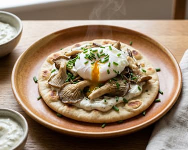 Fladenbrot mit Austernpilzen | Knusprig & würzig