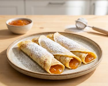 Classic Palatschinken with Apricot Jam