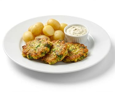 Crispy Broccoli Patties with Tartare Sauce