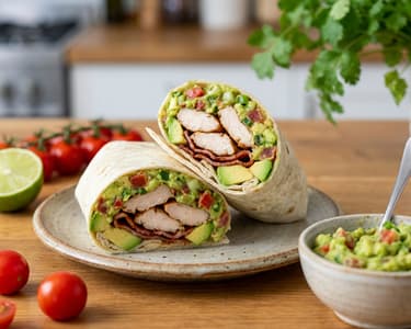 Chicken Burrito with Homemade Guacamole