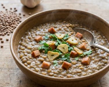 Lentil Soup with Smoked Pork | Hearty Home Cooking