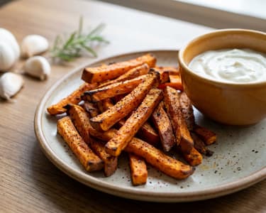 Sweet Potato Fries with Garlic Dip