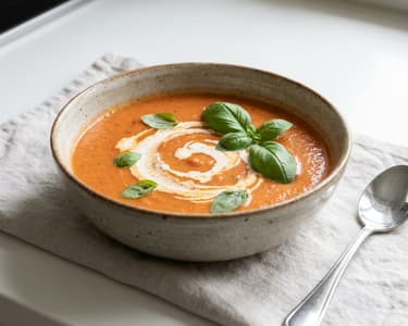 Creamy Tomato Soup with Basil
