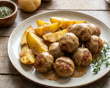 Swedish Meatballs with Cream Sauce