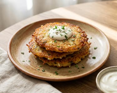 Crispy Potato Pancakes | Classic Recipe with Garlic