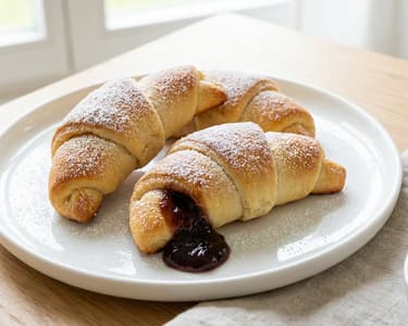 Curd Cheese Pockets with Plum Jam | Tender & Fruity
