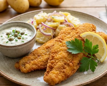 Gebackener Karpfen mit Erdäfpelsalat