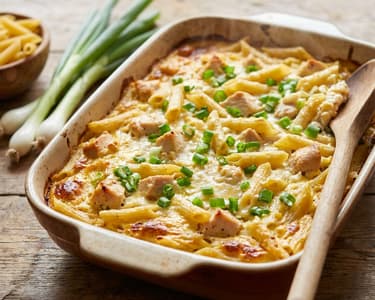 Nudelauflauf mit Hüttenkäse