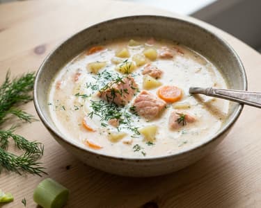 Finnish Salmon Soup (Lohikeitto)