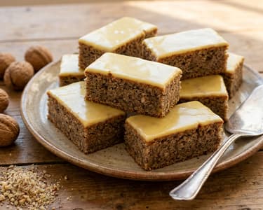 Nut Slices with Egg Yolk Glaze