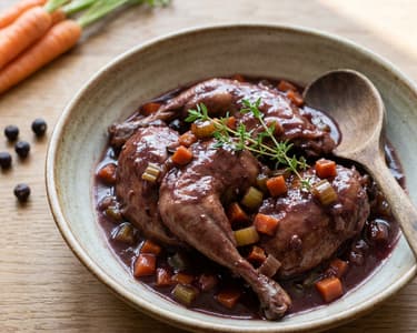 Pheasant in Red Wine Sauce