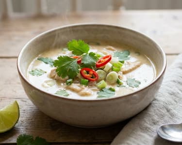 Chicken Soup with Coconut Milk & Ginger