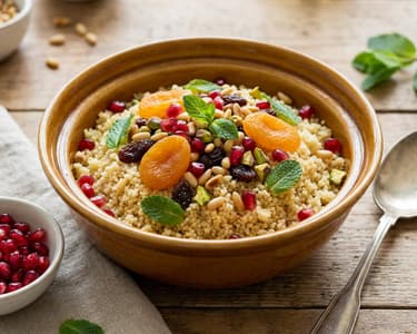 Oriental Couscous with Dried Fruits and Nuts