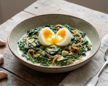 Classic Leaf Spinach with Egg