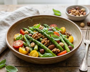 Asparagus Salad with Tomatoes and Nuts
