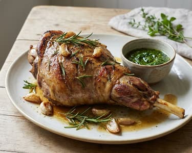 Leg of Lamb with Mint Sauce