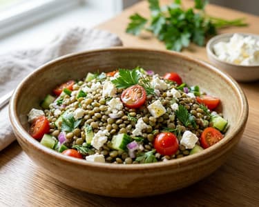 Lentil Salad with Feta | Fresh & Protein-Rich
