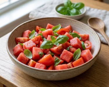 Refreshing Tomato-Watermelon Salad