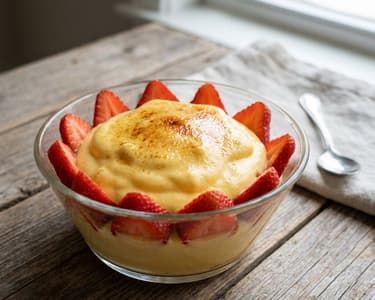 Sabayon with Fresh Strawberries