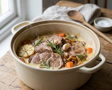 Pork Neck baked in Milk with Rosemary
