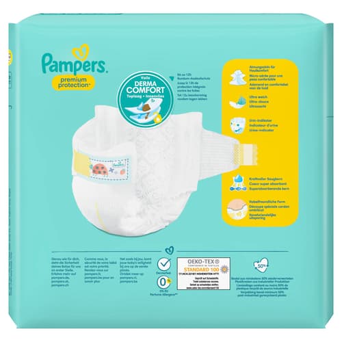 Pampers, Premium Protection, Langes, Taille 1, Mega pack, 112 pc