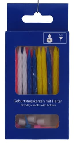 Magische Geburtstagskerzen 24 Stück - Wiederanzündende Zauberkerzen, 7,6 Cm Hoch
