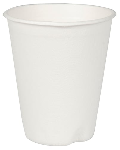 12 Trinkbecher, Zuckerrohr "pure" 0,2 l Ø 8 cm · 9,1 cm weiss für