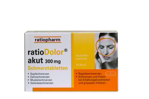 Ratiodolor Ibuprofen 300 Mg Painkilling Tablets
