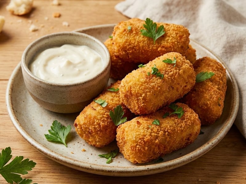 Crispy Chicken Croquettes with Homemade Aioli