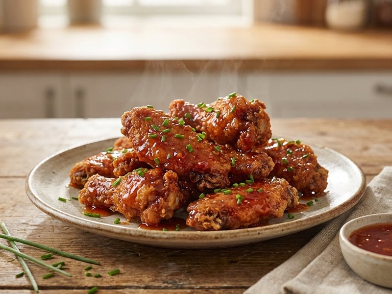 Fried Chicken Wings in Sweet Chili Sauce