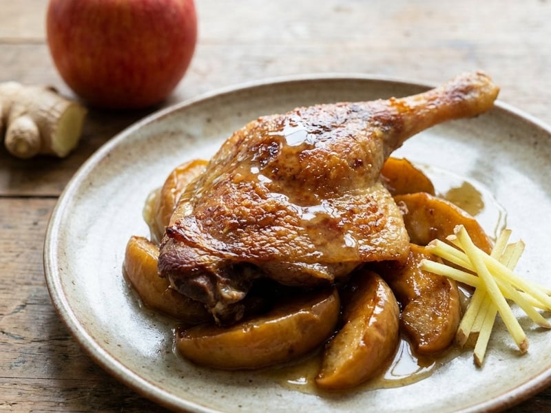 Duck with Ginger and Caramelized Apples